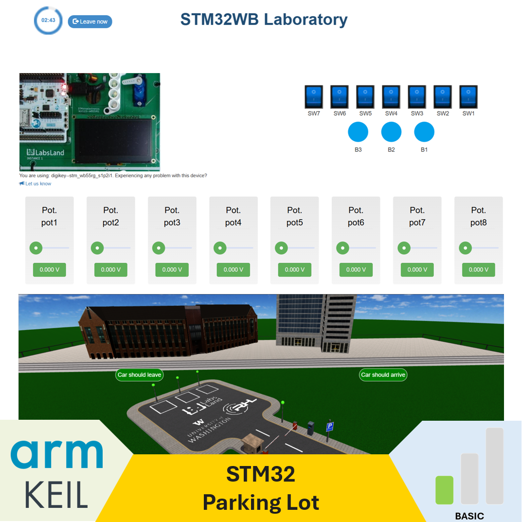 STM32 + Parking Lot (Basic Level, Keil Studio)