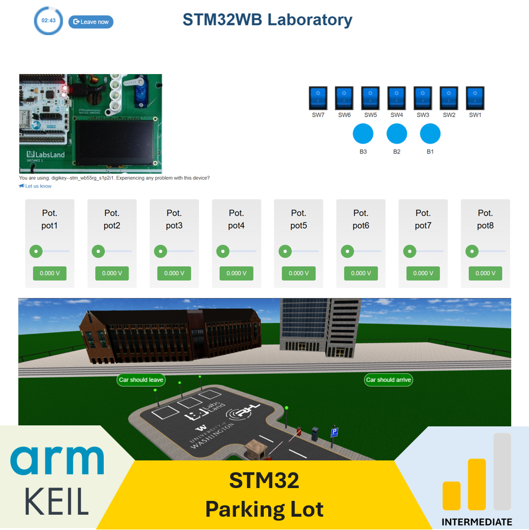 STM32 + Parking Lot (Intermediate Level, Keil Studio)